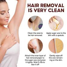 1pc 50g Natural Lemon Hair Removal Wax, Suitable For Body Hair, Underarms, Legs And Arms, Gentle And Non-Irritating, Specially Designed For Sensitive Skin, Cleanly And Gently Removes Hair. - 蜂蜜 - 查看 7