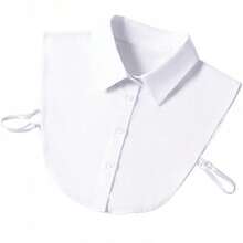 1pc Detachable Collar Unisex Business Casual Versatile Sleeveless Collar - 藍色[方領] - 查看 5