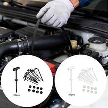 50 hebillas universales de nailon para ataduras de cables, sujetadores de clip para carrocería de coche, clips multifuncionales para fijación automática diaria - A - Ver 2