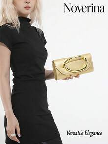 Retro Vintage Solid Color Clutch Wallet,[US-Based Shipping] All-Match Carry On Purse, Stylish PU Bag For Women, And For Wedding, Party, Prom, Dinner, Fashionable Clutch Bags For Woman,Glitter, Shiny, Luxury, Glamorous, Elegant, Exquisite Large Women Clutch Purse Evening Bag Prom Handbag With Detachable Chain For Wedding Velvet Elegant For Girls, Women, College Students, Rookies & White-Collar Workers For Party, Prom, Wedding, Party Bags,Perfect For Party Wedding Prom Dinner/Banquet Matching With Holiday Party Dress Evening Dress & Sequin Dress , New Year - Vàng - Xem 6