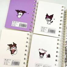 4 st Sanrio Kuromi A7 Coil Notebook Söt tecknad anteckningsbok Studentflicka Hjärta Hög Skönhet Bärbar Liten Bok, Födelsedags- och Högtidsgåva Tillbaka Till Skolan - Multifärgad - Visa 4