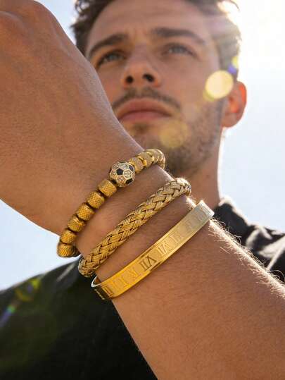 Brazalete de acero inoxidable con diseño de balón de fútbol de la Copa Mundial 2026, tamaño ajustable con dije de balón de fútbol 3D con circonita cúbica, brazalete de cuerda trenzada de acero inoxidable, hipoalergénico y duradero, regalo de la Copa Mundial, accesorio para aficionados al deporte, joyería de moda