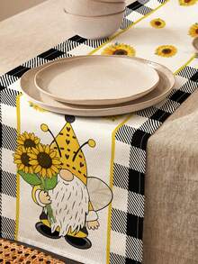 1件向日葵图案桌旗/餐垫，适用于节日、派对、生日、晚餐、厨房和餐厅装饰，四季皆宜的家居纺织品装饰 - 彩色 - 查看 10