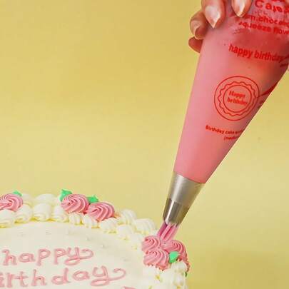 约100个加厚一次性裱花袋：易于填充和清洗的蛋糕装饰袋，适用于糖霜、奶油和黄油 | 非常适合纸杯蛋糕、饼干和甜点馅料 | 圣诞节、生日、婚礼和感恩节烘焙必备