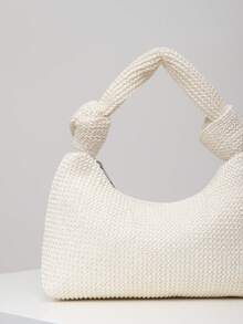 Women's Bohemian Style Summer Beach Bag, Travel Essential, Cruise Essential, Women's Holiday Outfit, Elegant Women's Wallet, Women's Gift, Valentine's Day Gift (Random Pattern) - White - View 4