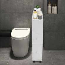 Bathroom Storage Cabinet, Narrow Floor Storage Cabinet, Storage Cabinet With Drawers,Small Bathroom Storage Cabinet For Small Spaces - Default - View 9