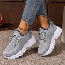 Breathable Mesh Sneakers] Lightweight Breathable Mesh Sneakers - Non-Slip EVA Sole, Comfortable Ankle Support, Lace-Up Low-Top Running & Tennis Shoes For Men And Women, Retro Style, All-Season Wear, Fitness Wear - Màu xám dày dặn và được nâng cấp - Xem 2