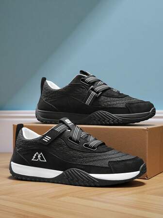 2026 New Men's Casual Sports Shoes, Thick Sole Elevator, Non-Slip, Wear-Resistant, Low-Top, Round Toe, Design, Comfortable, Solid Color Letter, Youth Outdoor, Comfortable Stitching, Soft Bottom, Lightweight, Comfortable, Daily Commute Casual Men Sneakers