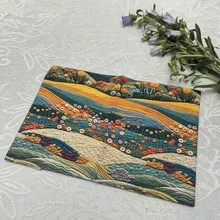 1pc Handmade Dreamy Floral Fabric Book Cover, Gift For Journal/Diary Lovers, Thick Fabric Book Sleeve