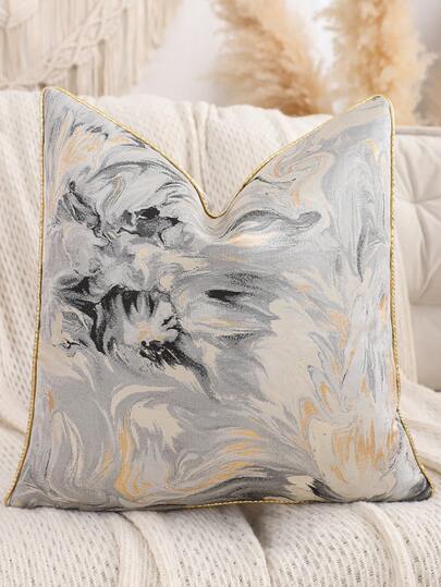 Miater 1/2 guldfärgade dekorativa örngott, jacquard konstsilke vintage heminredning för vardagsrumssoffa