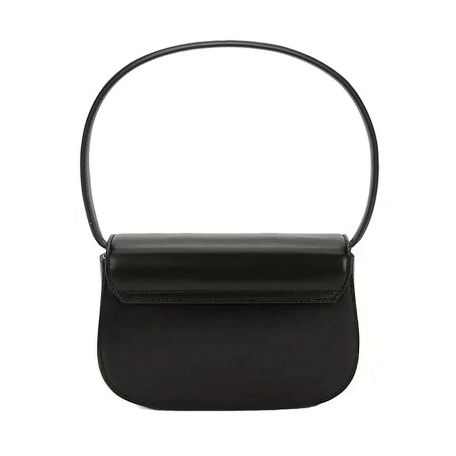 Women's Y2K Shoulder Bag, Cute Mini Sling Bag With Top Handle And Snap Closure, Punk Style Handbag - Black - View 1