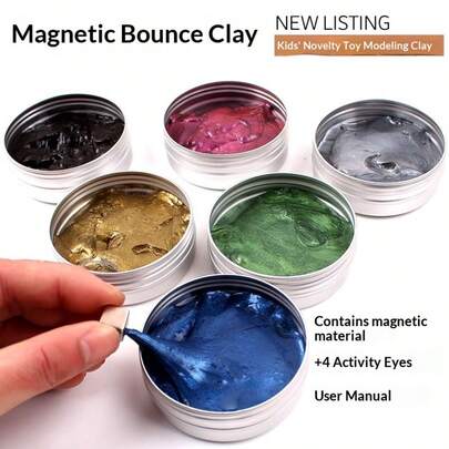 1PC Magical Plasticine, Magnetic Play Dough, Mud-Eating Clay, Stress-Relieving Clay, Birthday Gift - Christmas Gift - Halloween Gift - Easter Gift - Perfect Gift - Present