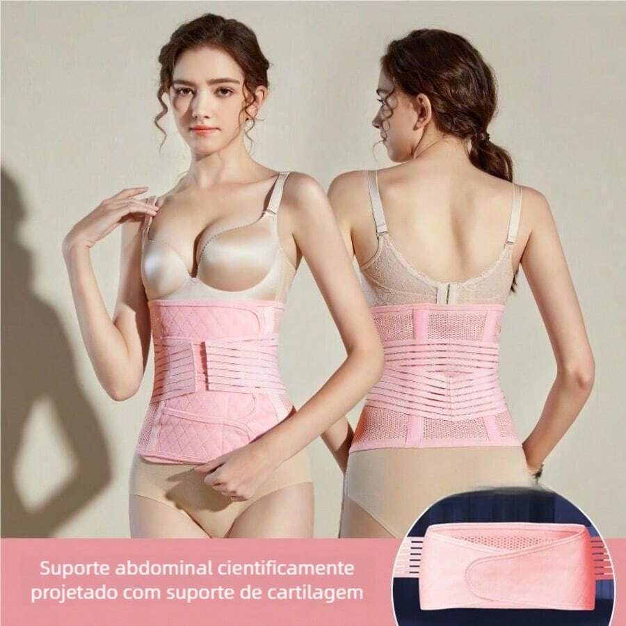Postpartum Belly Reduction Belt - Ideal For Post-Surgery And Reducing Measurements - 膚色 - 查看 1