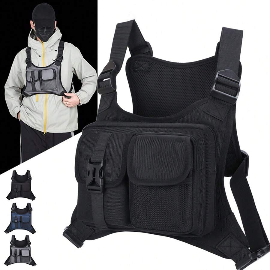 YOONI Outdoor Tactical Chest Bag, Camouflage Running Sports Chest Pack For Men