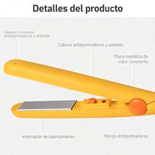 ¡Oferta de Año Nuevo! Miniplancha y rizador de pelo para mujer, pinza compacta para flequillo de doble uso, herramienta portátil para peinar el cabello, colores bonitos. - Multicolor - Ver 15