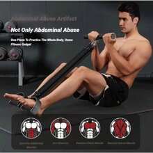 Shoze A Household Foot Pedaling And Pulling Device Designed Specifically For Shaping The Abdomen And Back, With A High-Strength Elastic Rope Suitable For Beginners In Home Fitness - Black (four) - View 4