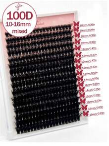 320 Clusters 100D Faux Mink Eyelashes Cluster Lashes 0.07mm D Curling 10-16mm Mix Natural Eyelashes Extension 3D Russian Strip Volume Individual Eyelash Cluster Makeup Tools(60D 80D Lash Individual Cluster)