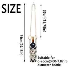 1PC Wine Bottle Carrier Cotton Hanging Water Bottle Net Bag With Hooks Portable Bottle Storage Holder DIY Wine Accessories - Multicolor - View 4