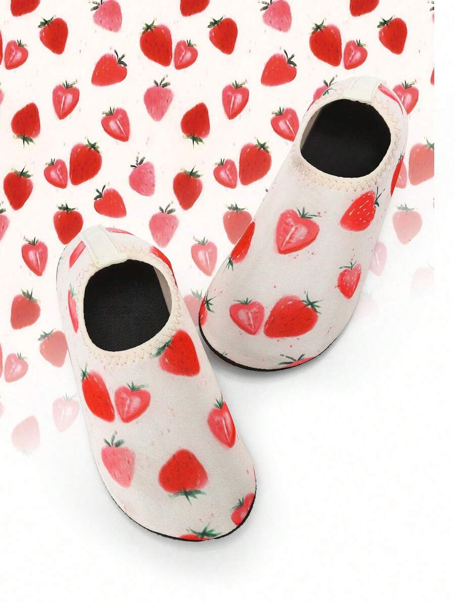 1 Pair Kids Outdoor Sports Casual Fashion Non-Slip Breathable Cartoon Pattern Boys Girls Beach Shoes Water Shoes Training Shoes Yoga Shoes - White - View 1