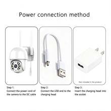 [高清夜视] 360° 旋转无线安全摄像头，1080P 双向音频 + AI 人体检测，家庭/企业室内/室外防水监控