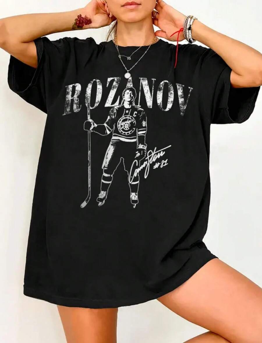 Heated Rivalry Vintage Shirt, Ilyza Rozanov Shane Hollander T-Shirt, Gift For Movie Lover - 黑色 - 查看 1