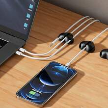 Heart-Shaped Cable Organizer, Phone Charging Line Holder, Winding Tool, Self-Adhesive Wire Organizer, Suitable For Desks, Nightstands, Walls, Cars, And Offices. - Multicolor - View 3