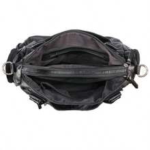 Women's Multi-Pocket Shoulder Bag, Retro Punk Personalized Design Handbag, Fashionable Sexy Ladies Crossbody Bag, Suitable For Daily Use, Party, Commuting, Holiday Gifts - Black - View 8