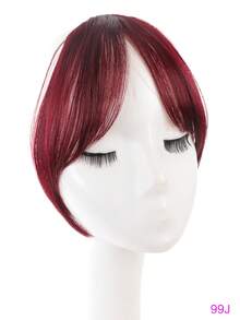 优雅法式刘海夹式假发,适合女性 - 逼真的合成发,带有鬓角,隐形造型,非常适合日常佩戴以及情人节和新年等特殊场合。 - 彩色 - 查看 13