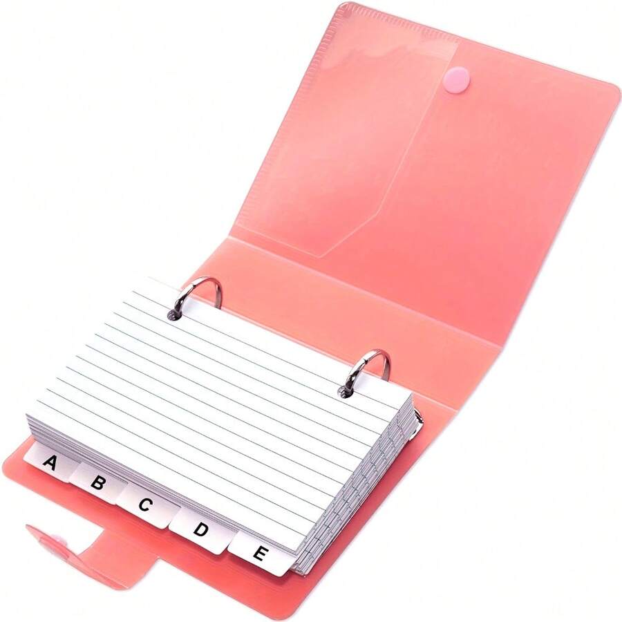 A Binder With Dividers, Containing 50 Sheets Per Pack, Suitable For Organizing Index Cards In Classrooms, Offices, And Homes. - Multicolor - View 1