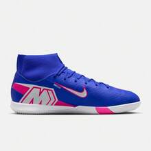 Nike 男士 ZM SUPERFLY 10 ACADEMY IC 足球鞋，高帮 FQ8332-446 - 藍色 - 查看 2