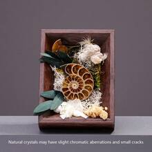 1件天然水晶能量疗愈宝石紫水晶相框原石矿石设计家居桌面装饰健康圣诞节情人节礼物