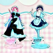 2D平面半片亚克力外星人舞台动漫角色立牌，Miko Suzu人偶立牌，适合家居装饰、生日礼物和粉丝收藏 - 彩色 - 查看 4