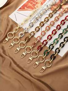 1pc Acrylic Resin Chain Strap For Purse Making - 23.62inch Fashionable Plastic Shoulder Strap Accessory For Handbags, Bag Chain Replacement - Stylish - Multicolor - View 1
