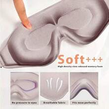 Mặt nạ mắt 3D cải tiến, bảo vệ lớp trang điểm, unisex, mềm mại và không xuyên sáng, dây đeo điều chỉnh được. Thích hợp sử dụng tại nhà, văn phòng, du lịch, nối mi, quà tặng đám cưới, quà sinh nhật, ngày lễ tình nhân, ngày Quốc khánh, ngày của Mẹ, ngày Nhà giáo, quà tặng tựu trường. - Nhiều màu - Xem 7