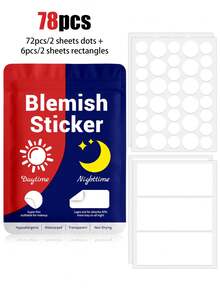 1170 ملصق زخرفي للنهار والليل، بحجم كبير، مناسب للوجه كاملاً، الجبهة، الذقن، الأنف، الجسم، الظهر، الرقبة والصدر، مربع/مستطيل