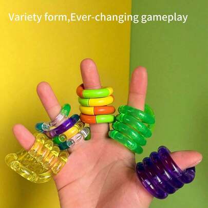 1pc/3pcs Multicolor Twist Fidget Toys, Come With Gift Bag, Twistable Decompression Toys, Infinite Transformable Toys, Concentration Training, Finger Therapy, Anti-Anxiety Quiet Toys, Desktop Companion, Goodbye Boredom, Holiday Gift