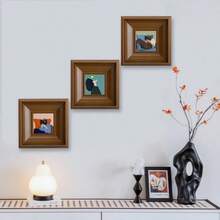 1幅法式中世纪风格复古装饰画，适用于客厅、卧室、餐厅橱柜墙面装饰，复古相框 - 彩色 - 查看 3