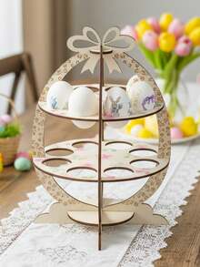 1个复活节兔子彩蛋架，复活节彩蛋木质展示架，可重复使用的多孔彩蛋收纳架，复活节派对用品，复活节快乐装饰，复活节派对装饰，复活节餐桌中心摆件，蛋糕装饰摆件，复活节家居厨房装饰，餐桌装饰，家居装饰，春季装饰，复活节彩蛋寻宝派对装饰，复活节礼物 - 復活節彩蛋 - 查看 9