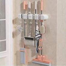1pc Wall-Mounted Mop Storage Rack,Kitchenware Storage Hanging Rack,Multi-Function Mop Holder For Bathroom, Kitchen, Garden,Bathroom Decor And Accessories,Bathroom Organizer,Organization And Storage,Kitchen Accessories, Wall Decor,Bathroom Storage,Bathroom Organization And Storage - Multicolor - View 14