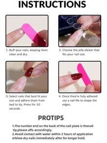 24 Stück mittel-lange quadratische rote tragbare Nageltips, minimalistischer Blumen-Aufklebe-Fake-Nägel, inklusive Gelee-Gel und Nagelfeile, geeignet für Frauen für den Alltag, Partys, Urlaub Nagelbedarf - Verschiedenfarbig - Übersicht 5