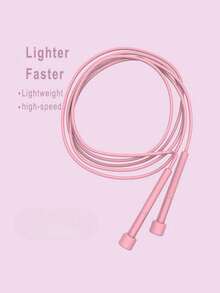1pc Adjustable Tangle-Free Jump Rope, Unisex Professional Speed Training Endurance PVC Skipping Rope, Suitable For Home Fitness, Yoga, Weight Loss, Boxing Training, Black/Pink