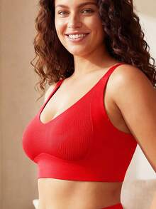 3pcs Summer Wireless Backless Adjustable Strap Removable Pads Daily Fitness Comfortable Bra - Multicolor - View 5