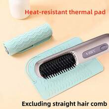 无线便携式直发梳，负离子直发器，适用于直发或微卷发，质地柔软，防烫设计，可连续使用长达30分钟，USB充电式直发梳，3档温度设置，30秒快速加热，2000mAh大容量电池，节日理想礼物，旅行便携，最佳圣诞礼物之选 - 彩色 - 查看 13