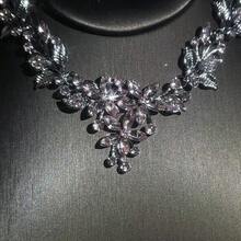 A Women's Jewelry Set, Including A Necklace And Earrings, Set With Rhinestones. Stylish, Elegant, And Luxurious, Suitable For Brides, Weddings, Banquets, Parties, And Formal Occasions. - Jewelry Set - View 5