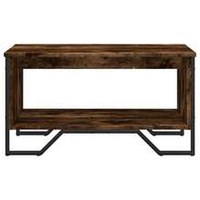 Tavolino vidaXL, rovere affumicato, 75x51x40 cm, legno composito - nero - Visualizzare 6