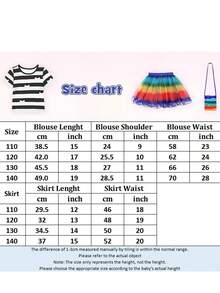 Girls' Shirt Dress Set, Birthday Party Outfit - Black and White - View 2