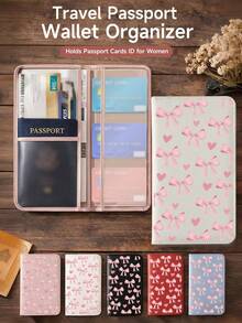 Pink Bow Design Multi-Functional File Storage Pouch, Suitable For Car And Daily Use, Can Store Driver's License, Insurance, Passport And Various Cards. This Important Document Storage Pouch Is An Ideal Gift For Car, Truck, Motorcycle And Trailer Owners, Also Suitable As A Birthday Or New Year Gift. - Multicolor - View 12