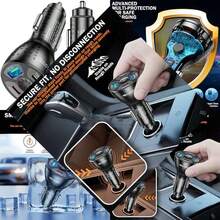 GVTECH 68W USB C Cargador Auto Carga Rápida, 4 Puertos Adaptador de Coche Tipo C PD 20W y QC 3.0 de Quick Charger Compatible con iPhone 17/16/15/14/13/12 Pro MAX, iPad Pro/Air, Galaxy S25/S24/S23/S22 - 4 puertos - Ver 1