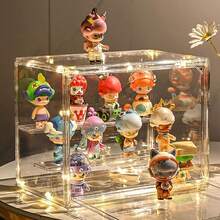 1pc Multipurpose Transparent Storage Box, Acrylic Doll & Figure Display Case With Lid, Blind Box Collector's Organizer, Stackable, Holiday Gift - Trong sáng - Xem 4