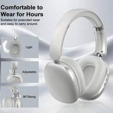 SUNJOM Bluetooth Headphones Over Ear Headphones Built-In Mic,Wireless Headset With Hi-Fi Deep Bass Foldable Lightweight 28H Playtime Headset For IOS Or Android For Sports,Home,Office - 銀色 - 查看 4